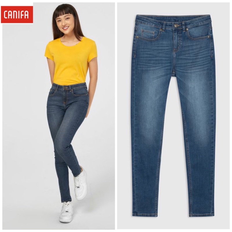 Quần jeans nữ Canifa chất liệu co giãn dáng slimfit size 26