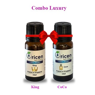 Combo tinh dầu luxury oricen 2 chai 10ml - king + coco