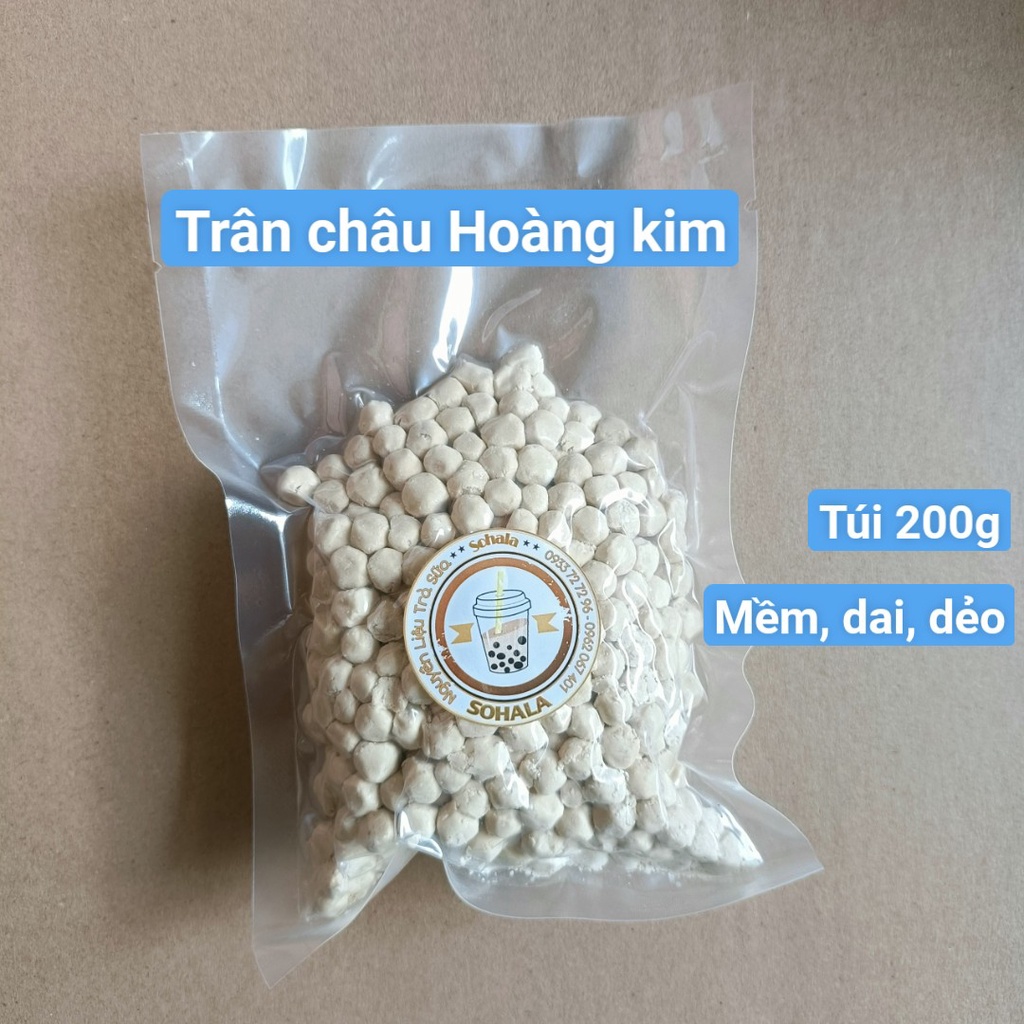 Trân châu Caramel / Bạch Ngọc/ Hoàng kim túi 200g | Sohala Food