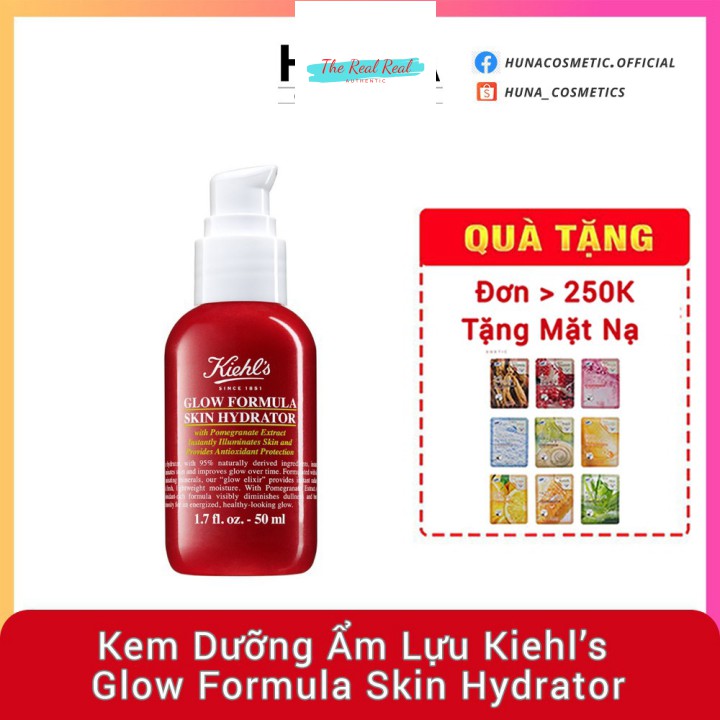 [Mã giảm giá mỹ phẩm chính hãng] [AUTH] [KIEHLS] KEM DƯỠNG ẨM LỰU KIEHL’S GLOW FORMULA SKIN HYDRATOR 50ML