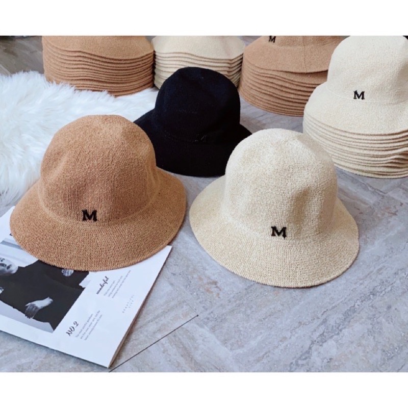 Mũ M theo phong cách Hàn Quốc ⚡ SIÊU HÓT ⚡ Mũ cói đi biển, đi chơi