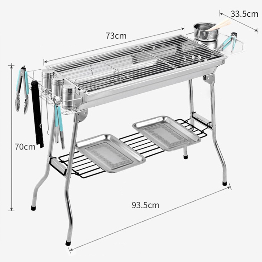 Bếp nướng than hoa không khói tặng kèm vỉ nướng khay nướng chống dính bếp nướng ngoài trời