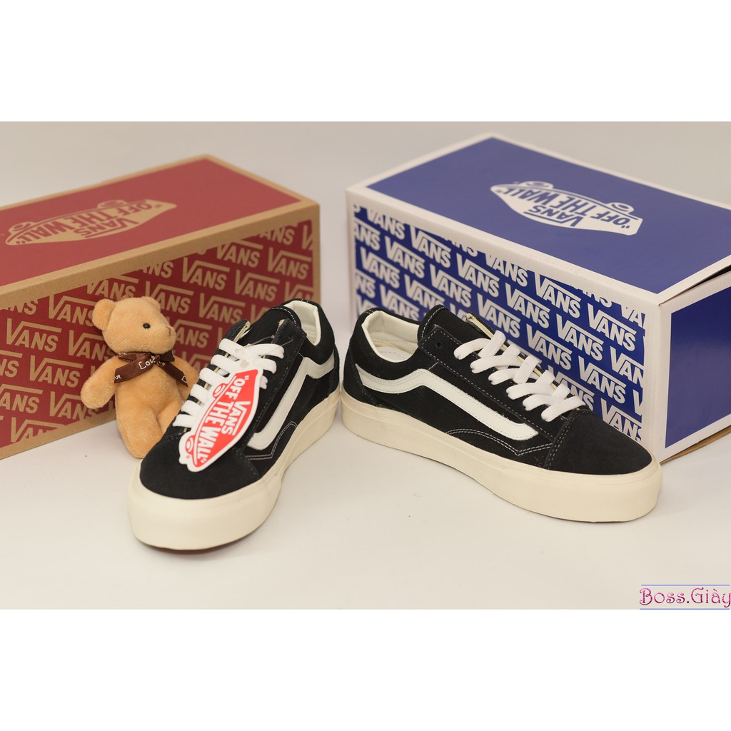 giày vans old skool (kẻ trắng)