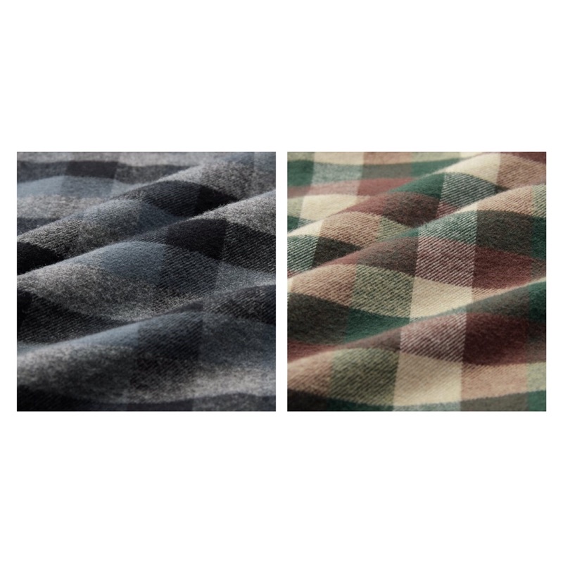 Áo sơ mi nam dài tay cổ bẻ kẻ caro dòng flannel thời trang của GU - Nhật