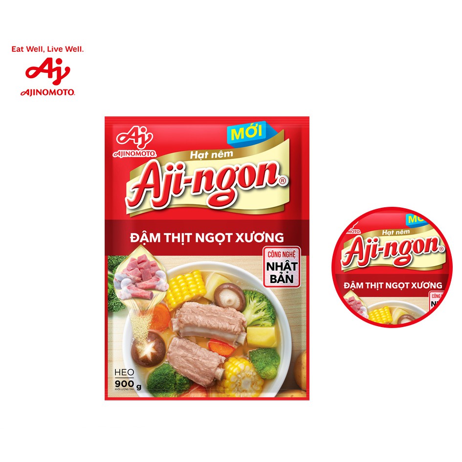 [Mã FMCGM25 - 10% ĐH 150K] Combo 2 Bột ngọt AJI-NO-MOTO 1kgx2 + 1 Hạt nêm Aji-ngon 900g