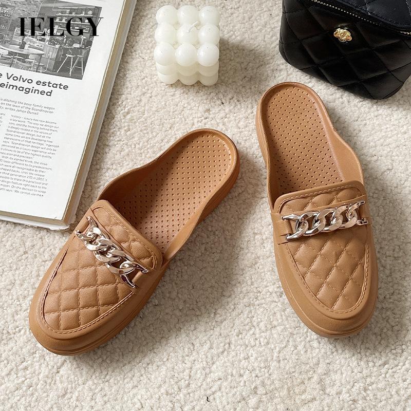 Dép bít mũi IELGY phong cách Anh Quốc thời trang cho nữ