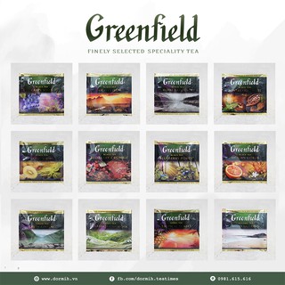 SET TRÀ Greenfield Pyramid | Mix 12 vị trà túi lọc kim tự tháp
