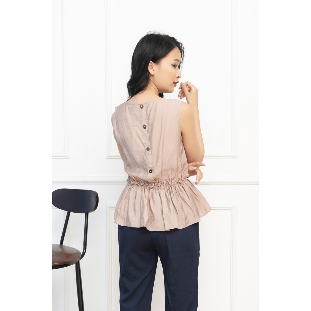 Áo đũi lụa sát nách Vicci cao cấp màu Da