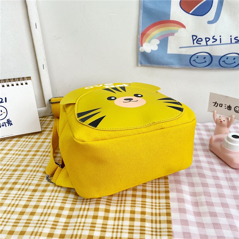 Ba Lô Canvas Mini Họa Tiết Hoạt Hình Dễ Thương Cho Bé 1-5 Tuổi