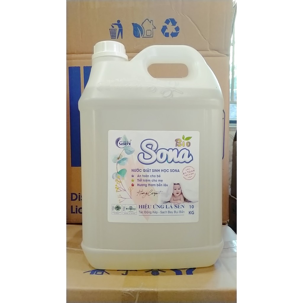 Nước giặt xả 2 trong 1 hương nước hoa comfor sinh học SONA 10 KG giặt máy cửa trước cửa ngang giặt tay tiết kiệm nước