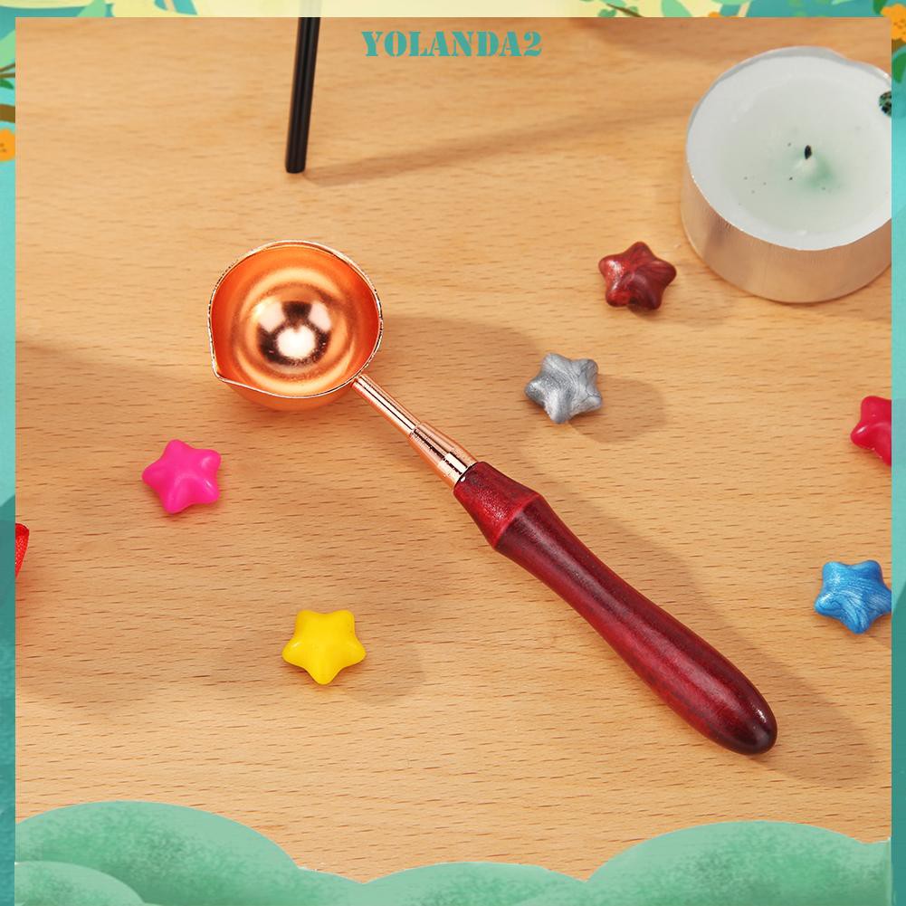 Muỗng múc sáp nóng chảy bằng gỗ phong cách retro