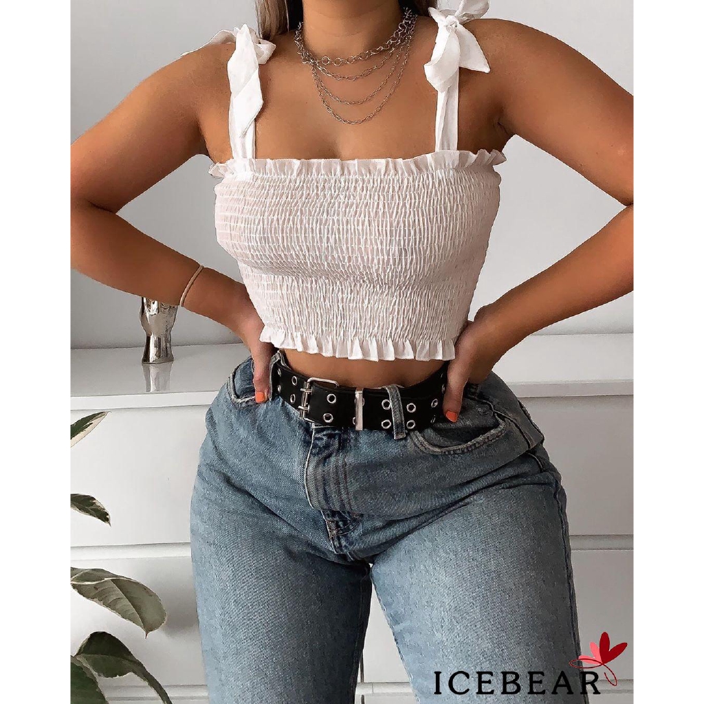 Áo Hai Dây Phối Ren Gợi Cảm Cho Nữ