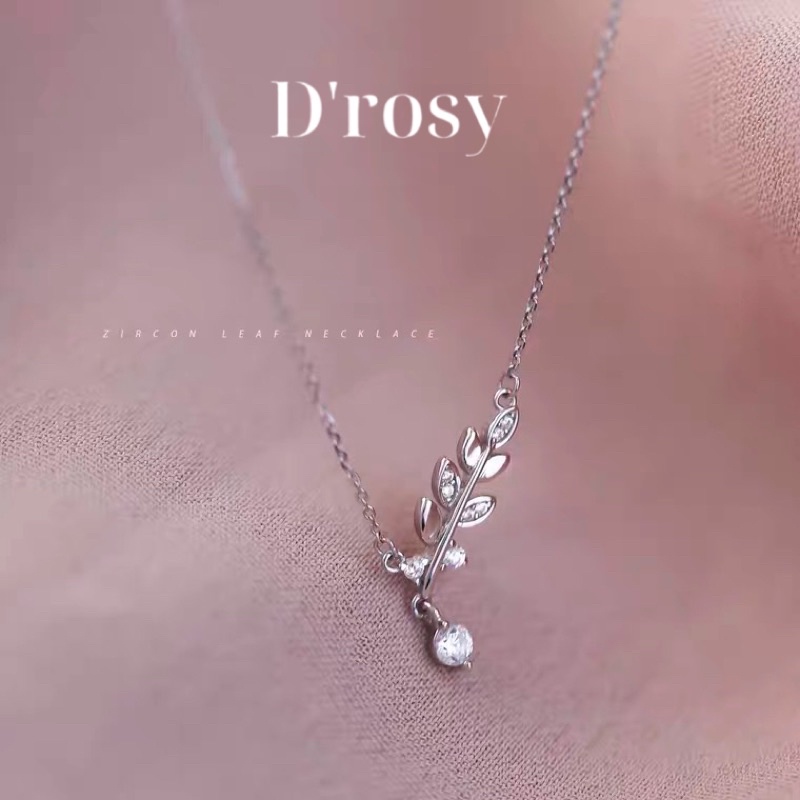 Dây chuyền nữ bạc 925 lá Oliu thanh lịch duyên dáng