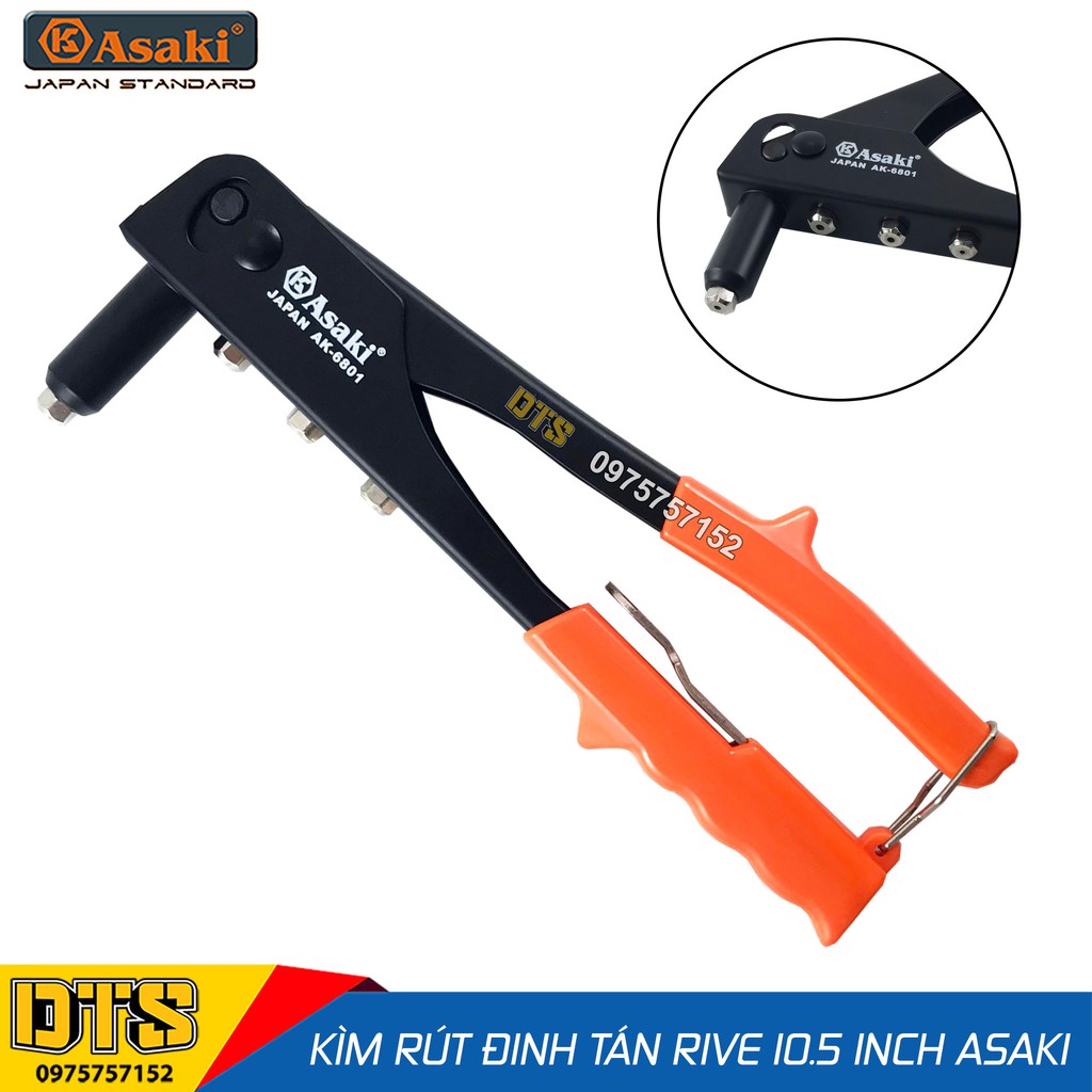 Kìm rút đinh tán, kìm rút đinh rive 10.5 inch/ 265mm Asaki AK-6801