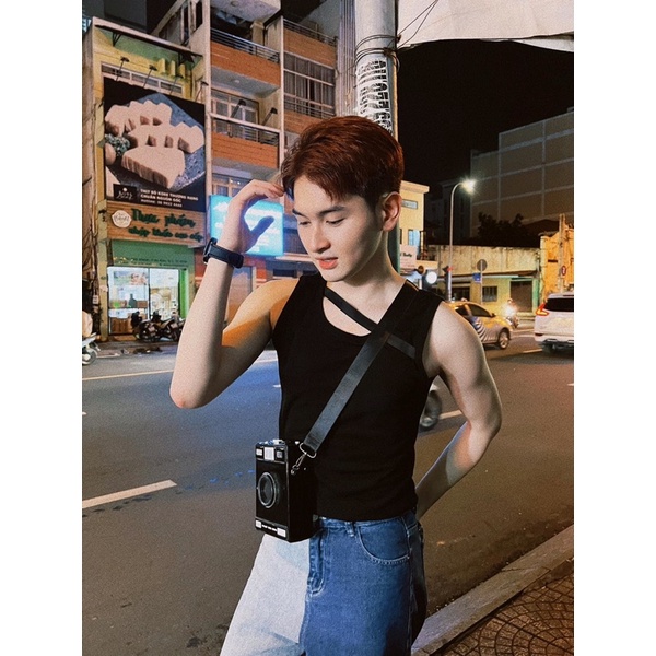 Ba lỗ nam mix dây phong cách sexy cuốn hút