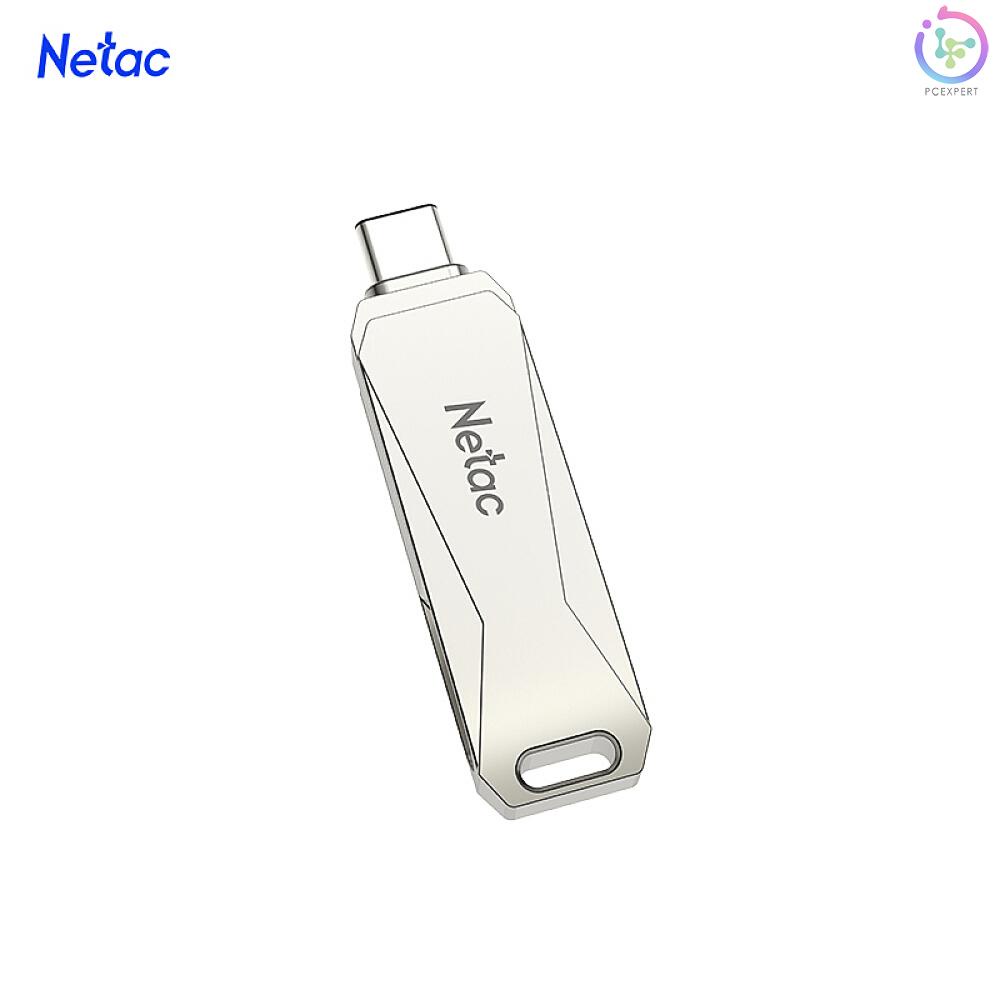 Netac U782C 64GB Type-C + USB Double Interface Flash Drive Plug &amp; Play Mobile Phone Memory Expansion U Disk Silver