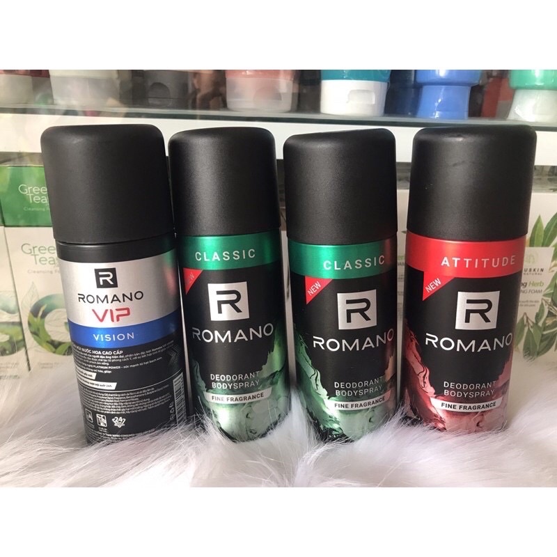 Xịt Ngăn Mùi Nước Hoa Cao Cấp Romano / Xịt Ngăn Mùi Toàn Thân Romano
