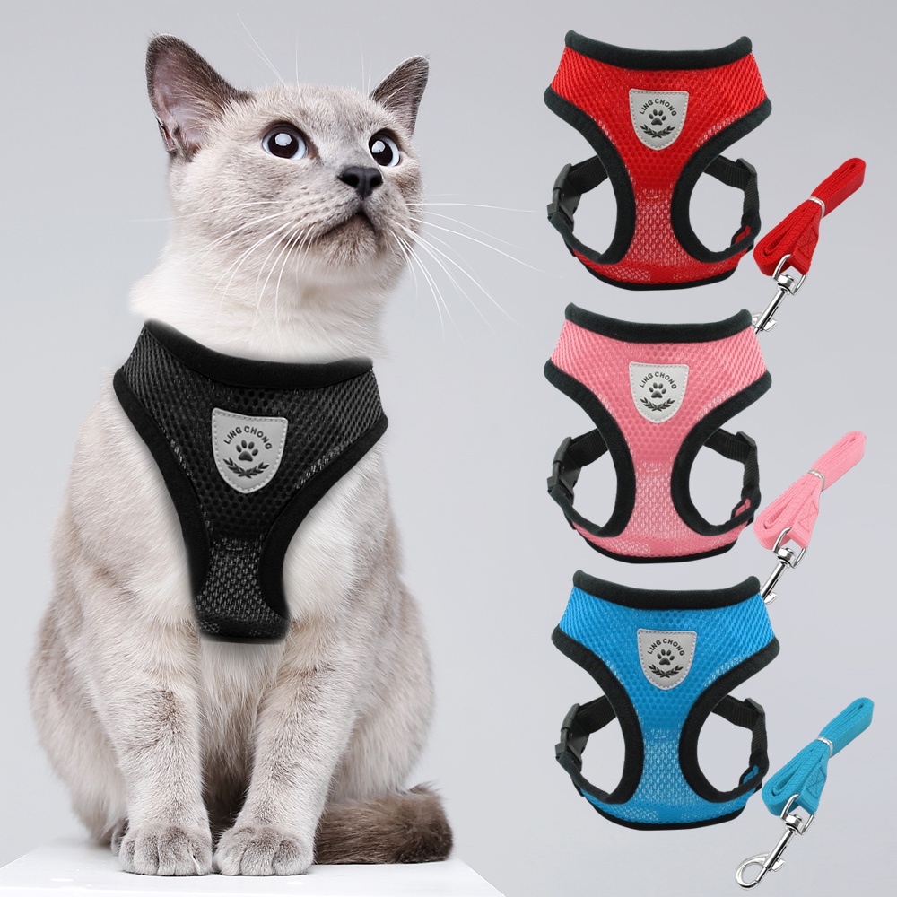 &lt;cutepethome&gt;Dây Dắt Thú Cưng Đi Dạo Phối Lưới Thoáng Khí Phản Quang Độc Đáo Cho Cún Cưng