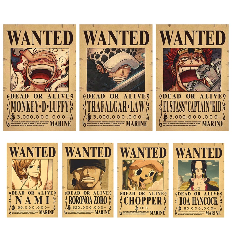 Poster Phim Hoạt Hình One Piece 30 Billion Nicarluffy Phong Cách Retro