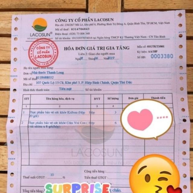 Cốm Voi Con hộp 16 gói hỗ trợ giảm đờm ho đau họng