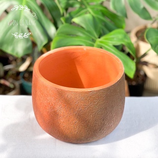 Chậu đất nung, chậu nối hỏa biến size 21cm