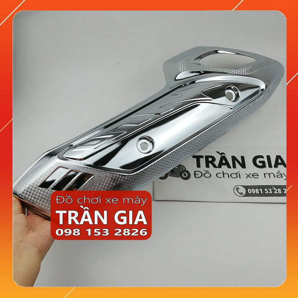 Ốp pô xe Sh nam 125i 150i năm 2012-2013-2014-2015-2016 pát chụp che bô Sh Việt 125 150 xi inox carbon