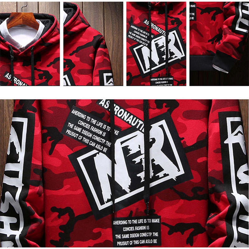 Áo hoodie họa tiết camo cho nam # 0823