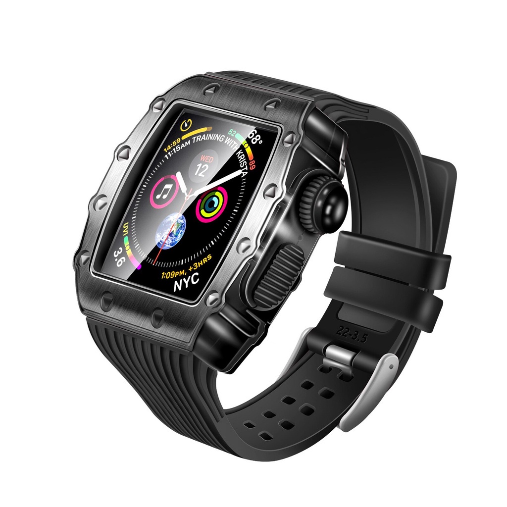 Dây Đeo Silicone 44mm 45mm 41mm 40Mm Cho iwatch series 7 6 se 5 4 3 2 1