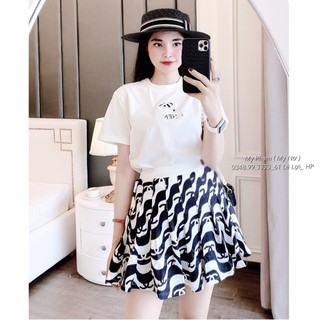 Set áo phông phối chân váy