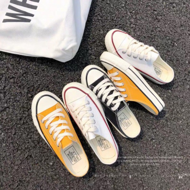 LDOO Giày sục nữ màu trót lọt, sục nữ giá phải chăng, giày thể thao snecker dây buộc 3 màu đen vàng trắng, giày học trò  | BigBuy360 - bigbuy360.vn