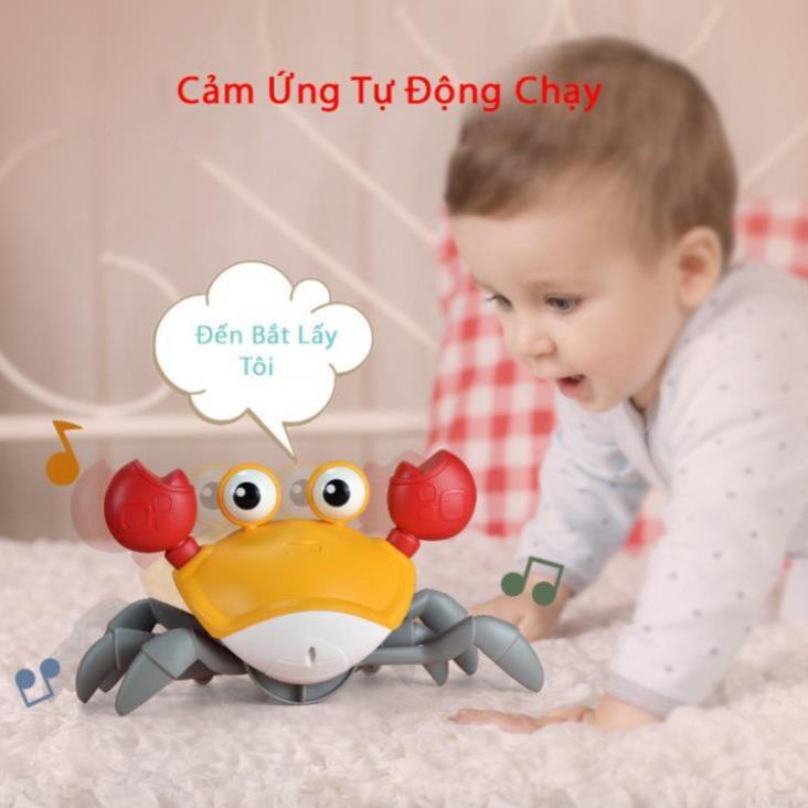 Đồ chơi ẻ em bé ai bé gái con cua cảm ứng hồng ngoại biết tự động chạy ốn có đèn và nhạc Q