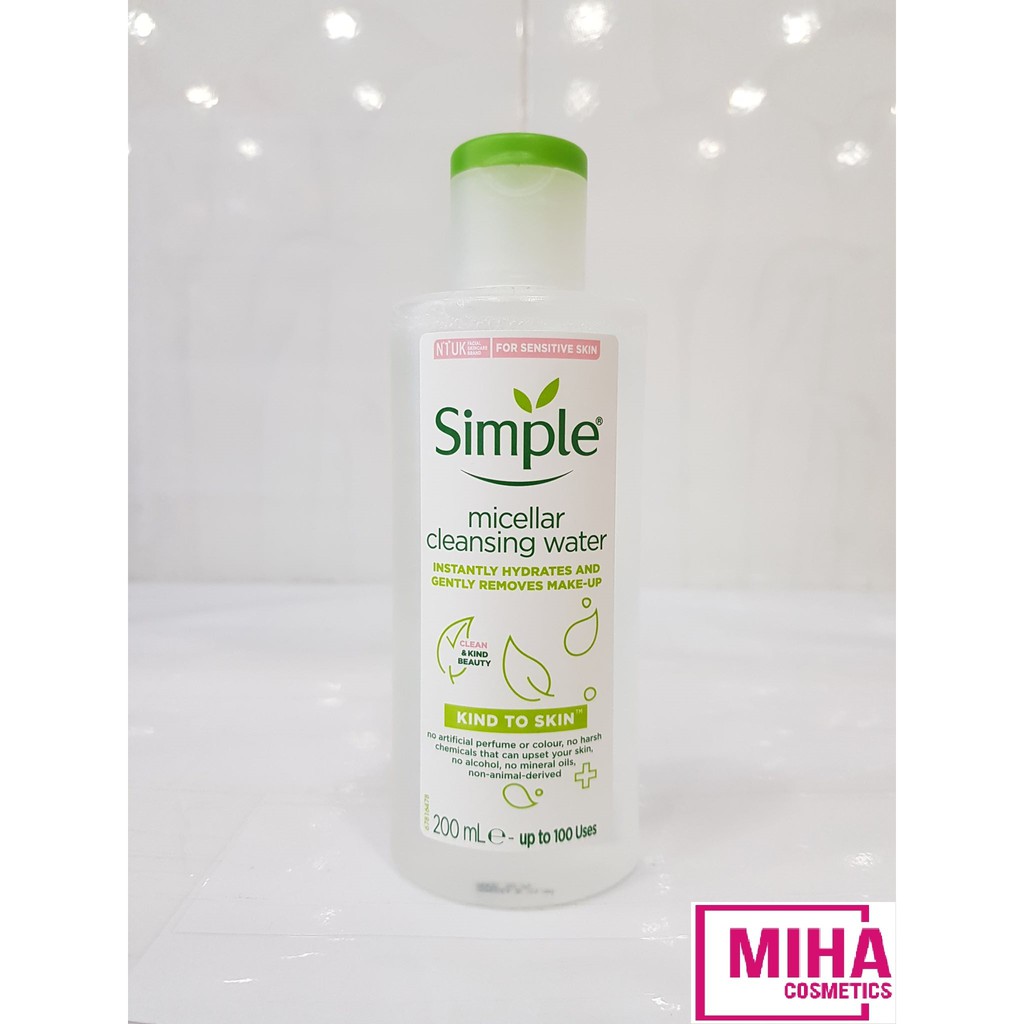 Nước Tẩy Trang Simple Kind to Skin Micellar Cleansing Water 200ml