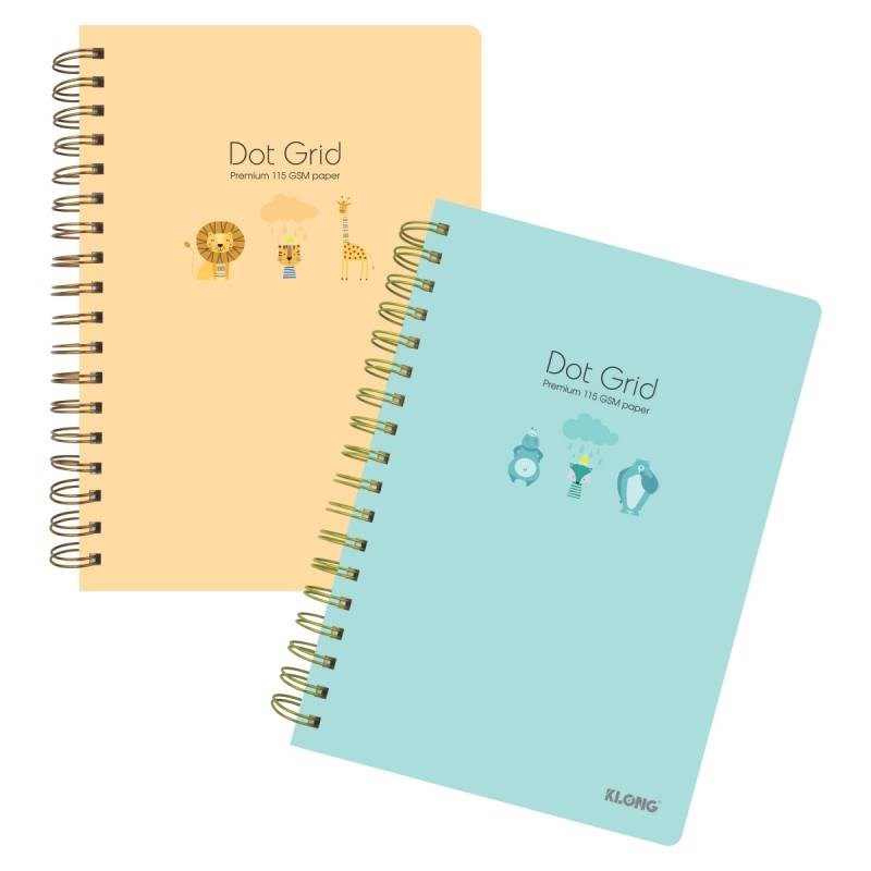 Sổ lò xo kép B5- ruột chấm Dot Grid 200tr 115/76;Thích hợp làm bullet journal Klong MS: 960 ( Nhiều màu )