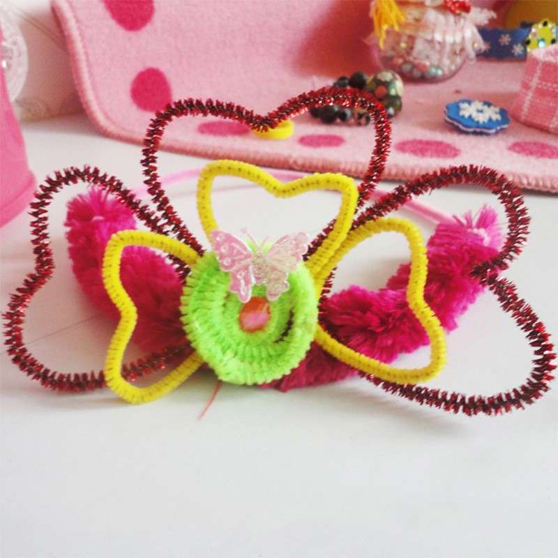 0.6*30cm Kẽm nhung kim tuyến,kẽm lông,kẽm xù kẽm bông uốn hình,làm hoa,tầm xuân,đồ trang trí,phụ liệu đồ chơi handmade