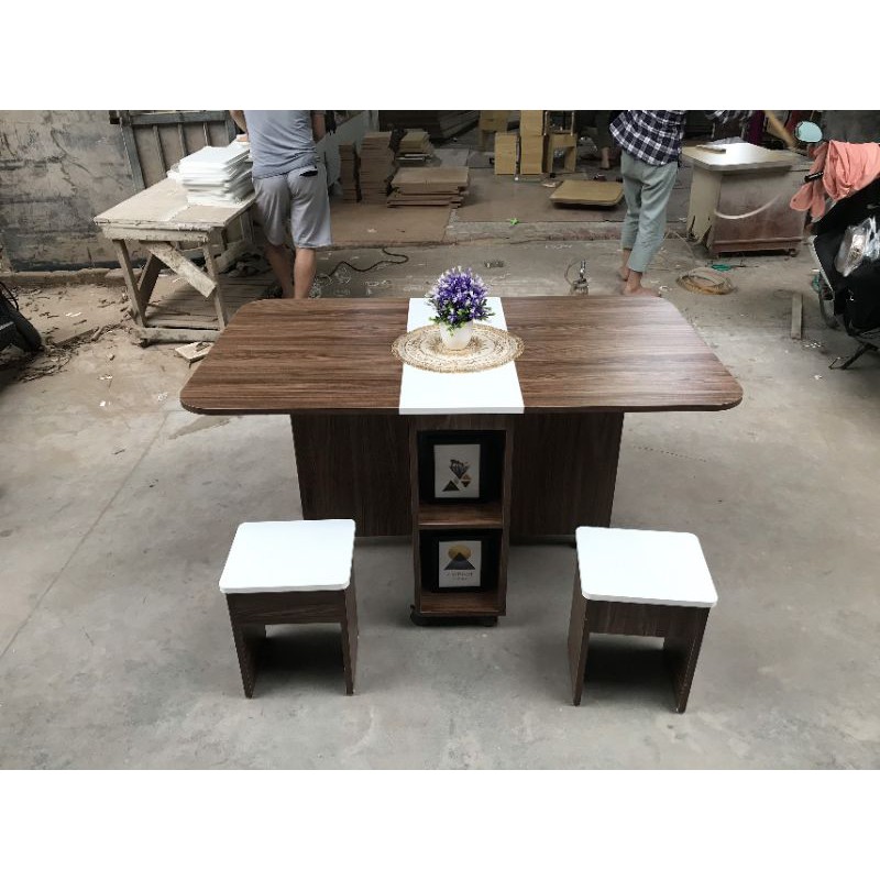 BÀN ĂN THÔNG MINH GỒM 4 GHẾ NHÉT GỌN BÊN TRONG | BigBuy360 - bigbuy360.vn