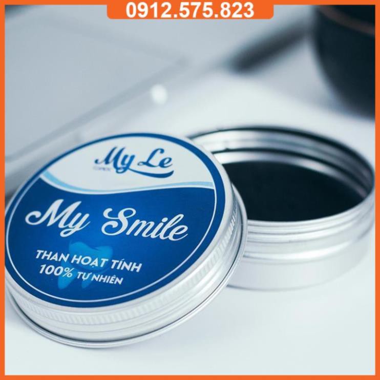 [CHÍNH HÃNG][TẶNG BÀN CHẢI] Bột than hoạt tính trắng răng My Smile 70gr bột làm trắng răng từ than hoạt tính