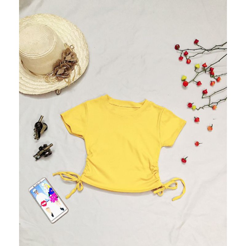 Áo  croptop rút dây  hai bên