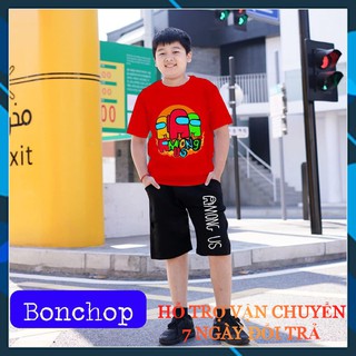 [25-57kg] Bộ Among Us cotton Sài Gòn cao cấp bé trai