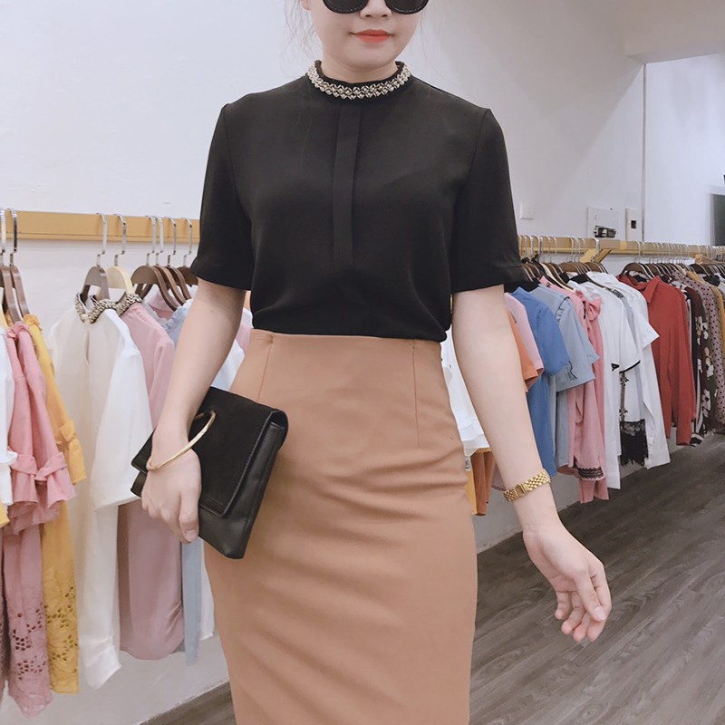 [ Mã WASTRUN4 giảm 10% tối đa 30K đơn 99K] Chân váy bút chì công sở dáng dài co giãn 4 chiều Cúc Fashion CV186 đầm nữ