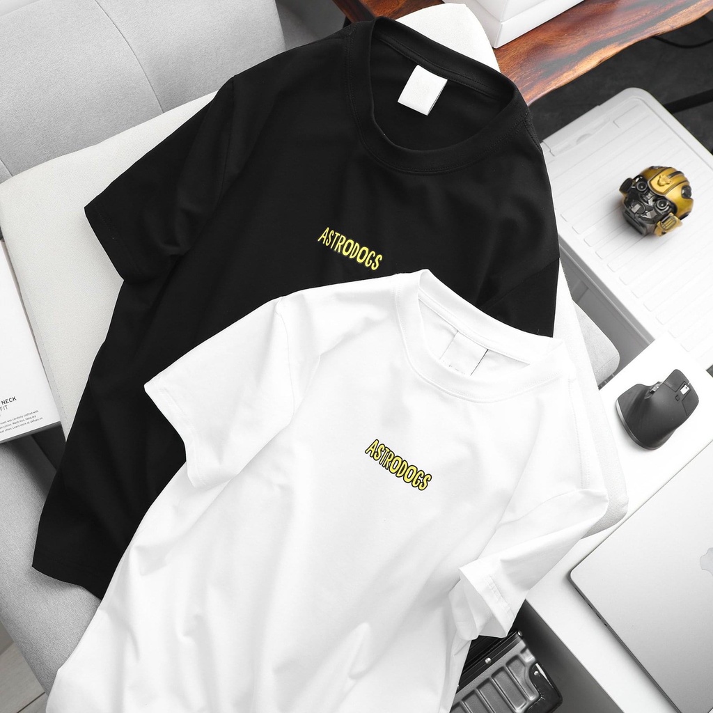 Áo thun tay lỡ nam nữ in hình Astro Dog , Vải Cotton Form Oversize - SELECTED.STORE