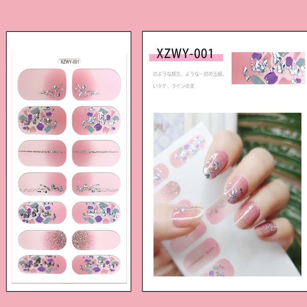 Miếng Dán Trang Trí Móng Tay Màu Đồng Lấp Lánh DIY