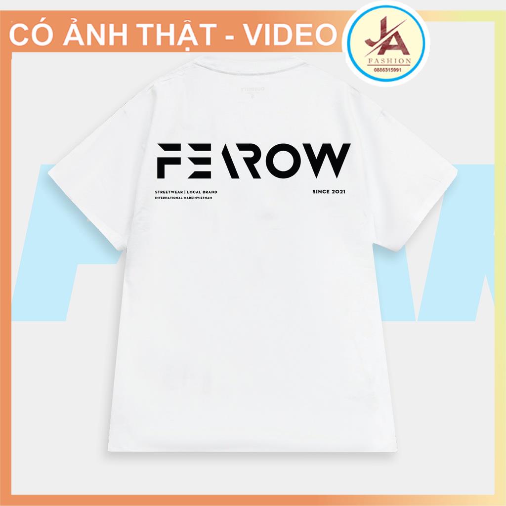 Áo thun Signature FEAROW Đen/Trắng , áo phông unisex form rộng nam nữ chất cotton
