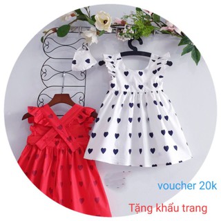 Đầm váy bé gái haivanco vải Kate mềm cho bé từ 10 đến 25 kg mềm mại và thoáng mát đi học đi chơi đều đẹp