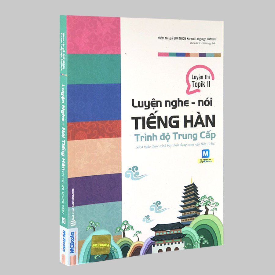 Sách - Luyện Nghe Nói Tiếng Hàn - trình độ Trung cấp ( Dùng App ) Tặng kèm bookmark