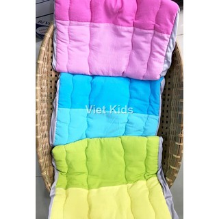 Nệm lót nôi tre đặt võng Viet kids an toàn cho bé vải cara trơn màu nhiều size