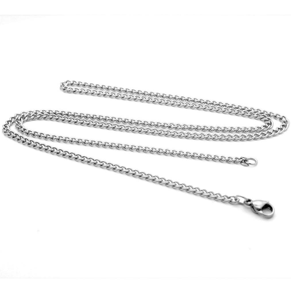Dây chuyền nữ thời trang kiểu khoen lật bằng titan không đen vĩnh viễn - DCTT22018-2