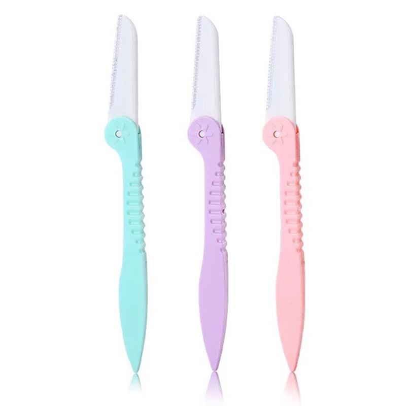 Bộ 3 dao cạo lông mày có thể gấp gọn - Shop giao màu ngẫu nhiên - HV Store 035