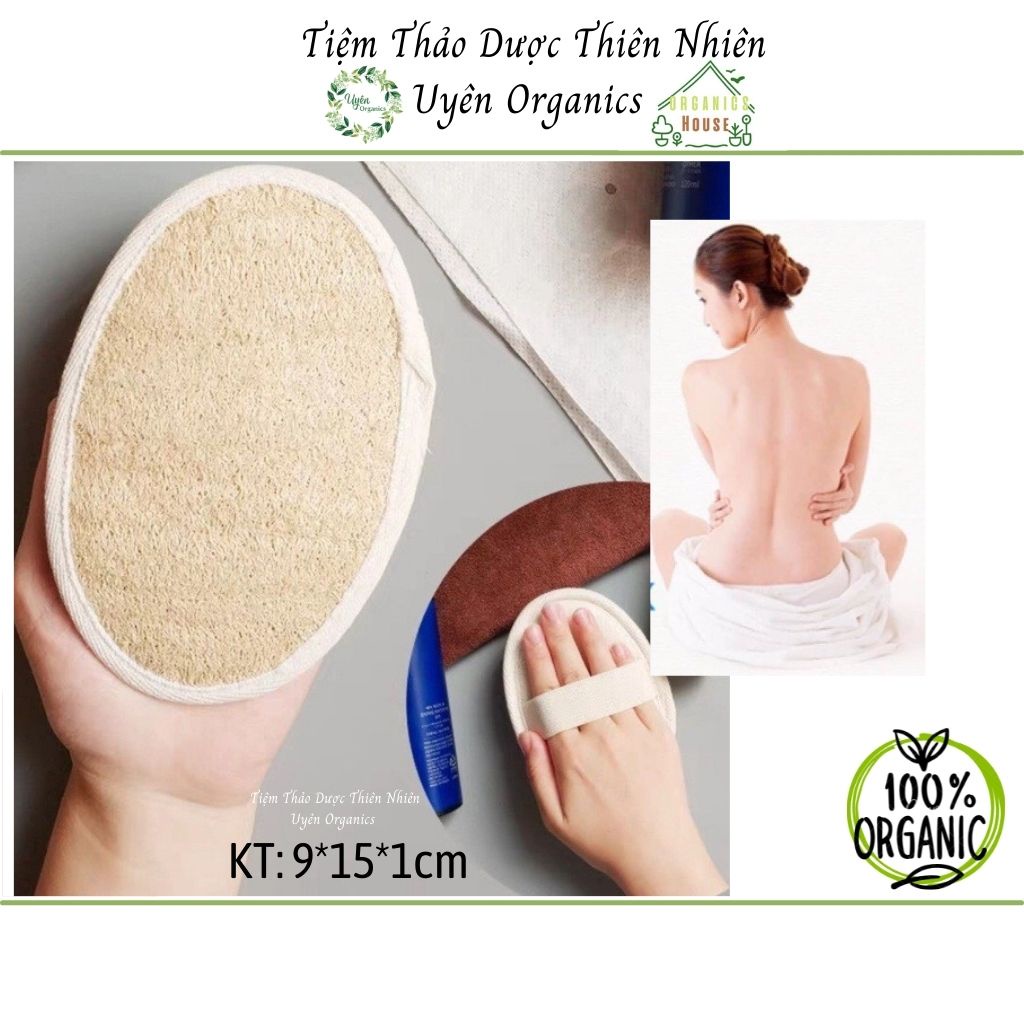 Bông tắm xơ mướp tự nhiên dẹp,bền,mềm mịn da