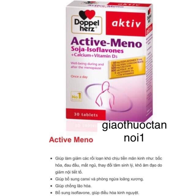 Active Meno - bổ sung canxi, nội tiết tố ,điều hoà kinh nguyệt, chống lão hoá) (hàng chính hãng doppel herz Đức)