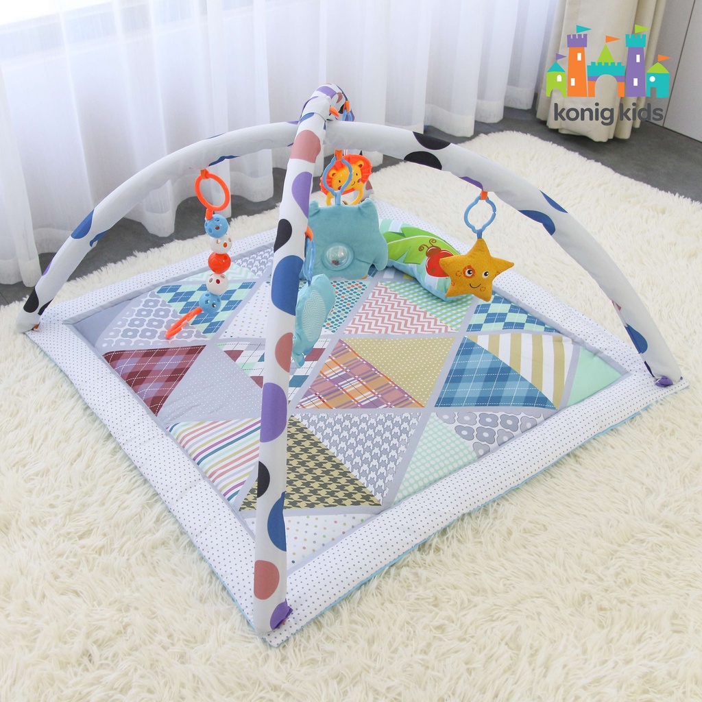 Lều vải kết hợp thảm nằm chơi cho bé 2 trong 1 Konig kids JL634-1D